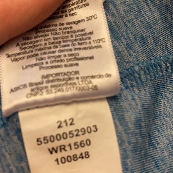 ASICS long sleeve blue V-neck top size Large - Picture 12 of 12